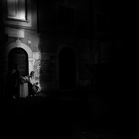 People in the dark