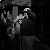 People in the dark