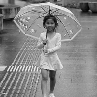 Chinese girl with umbrella