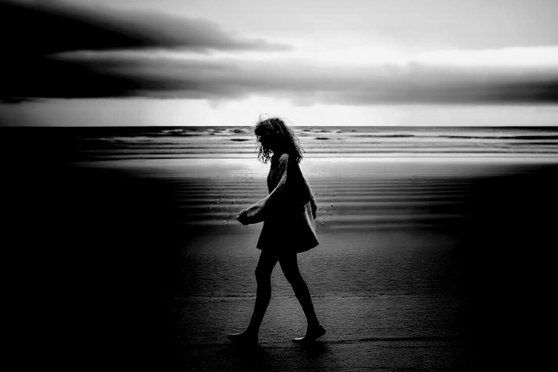 Walking on the beach 