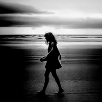 Walking on the beach 