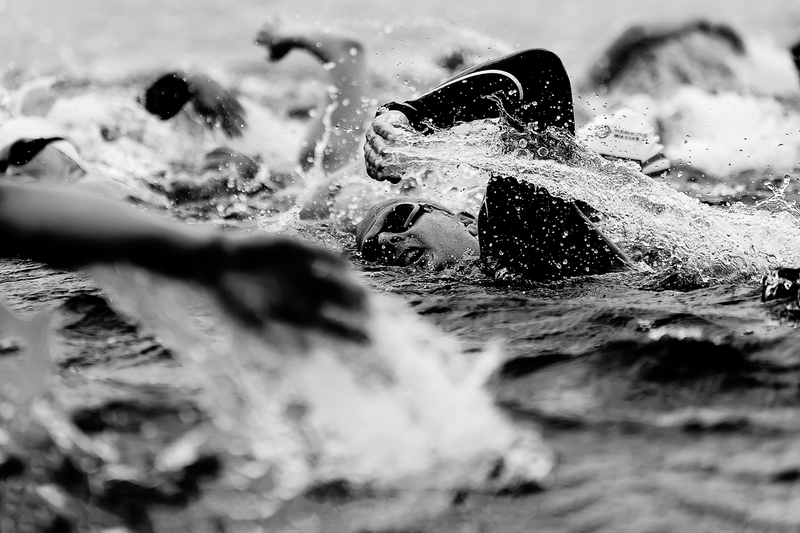 Swimming triathlete
