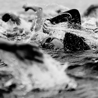 Swimming triathlete