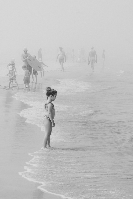 children in the fog