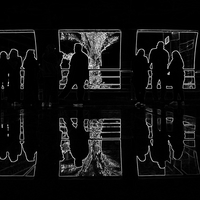 black and white glowing edges