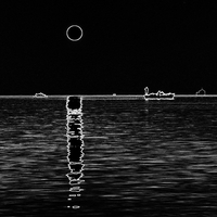 black and white glowing edges
