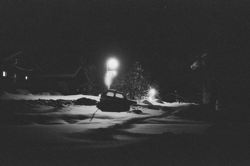 Parked in the snow
