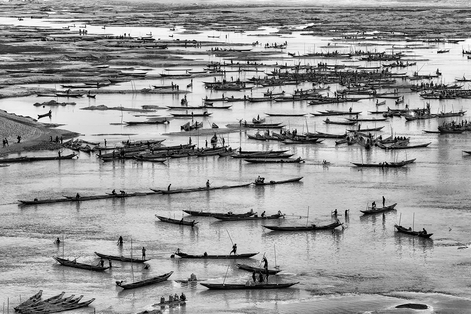 Mass of boats