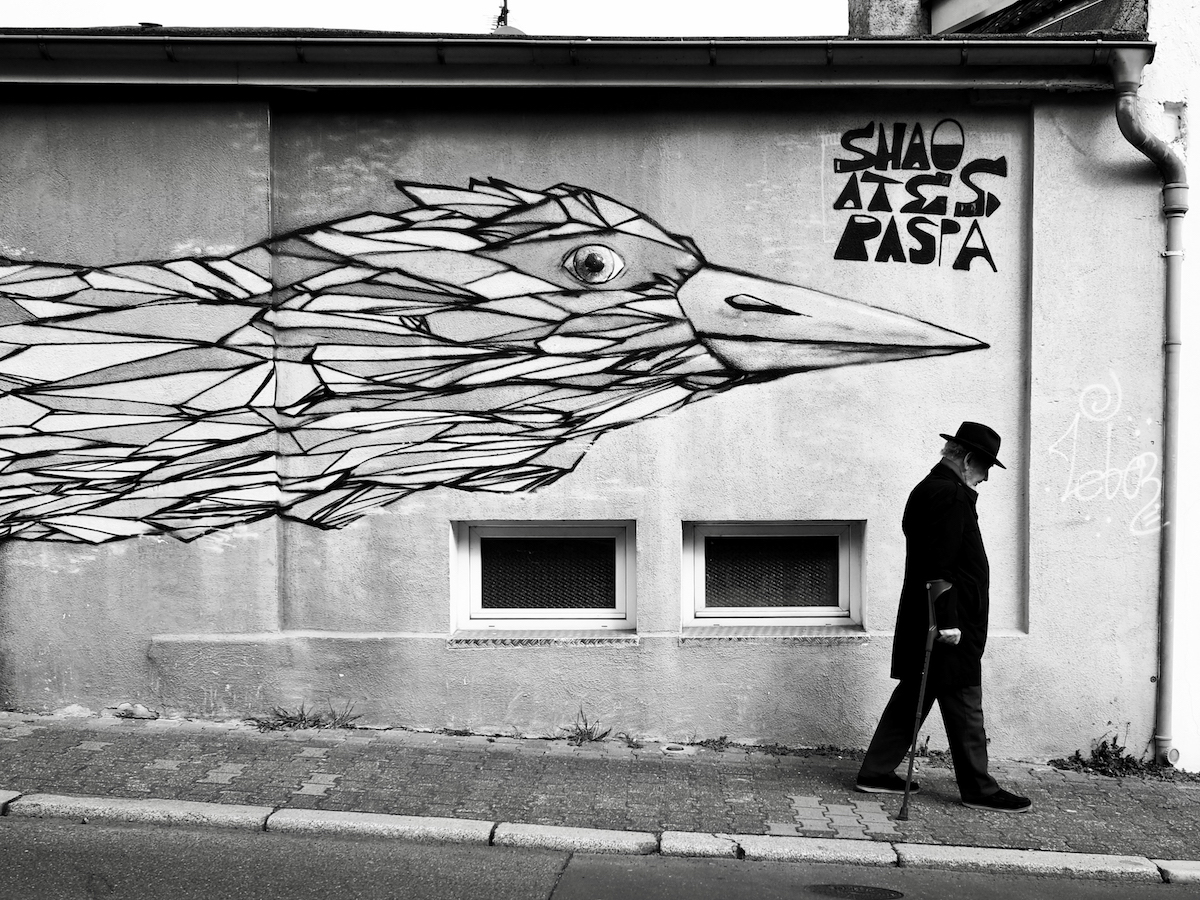 Man in black