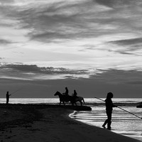 on the beach