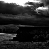 Under a black blanket