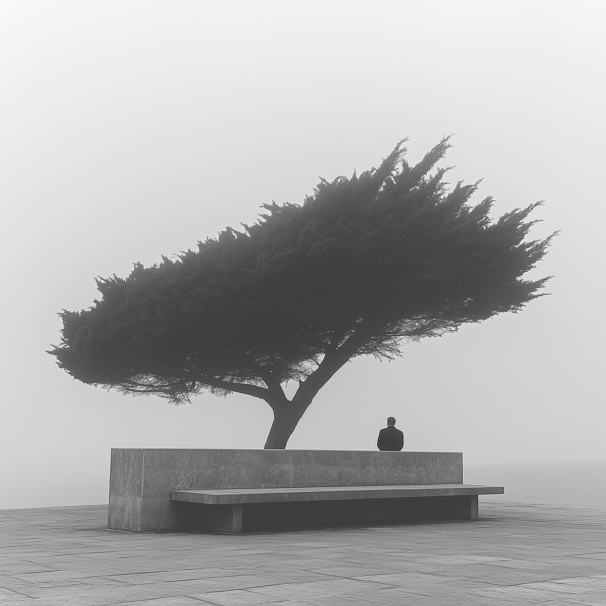 waiting in the fog
